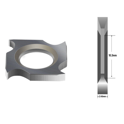 Woodworking Tungsten Carbide Insert Cutter 18x18x2.45mm Replacement Blade for Grooving  Cutterheads