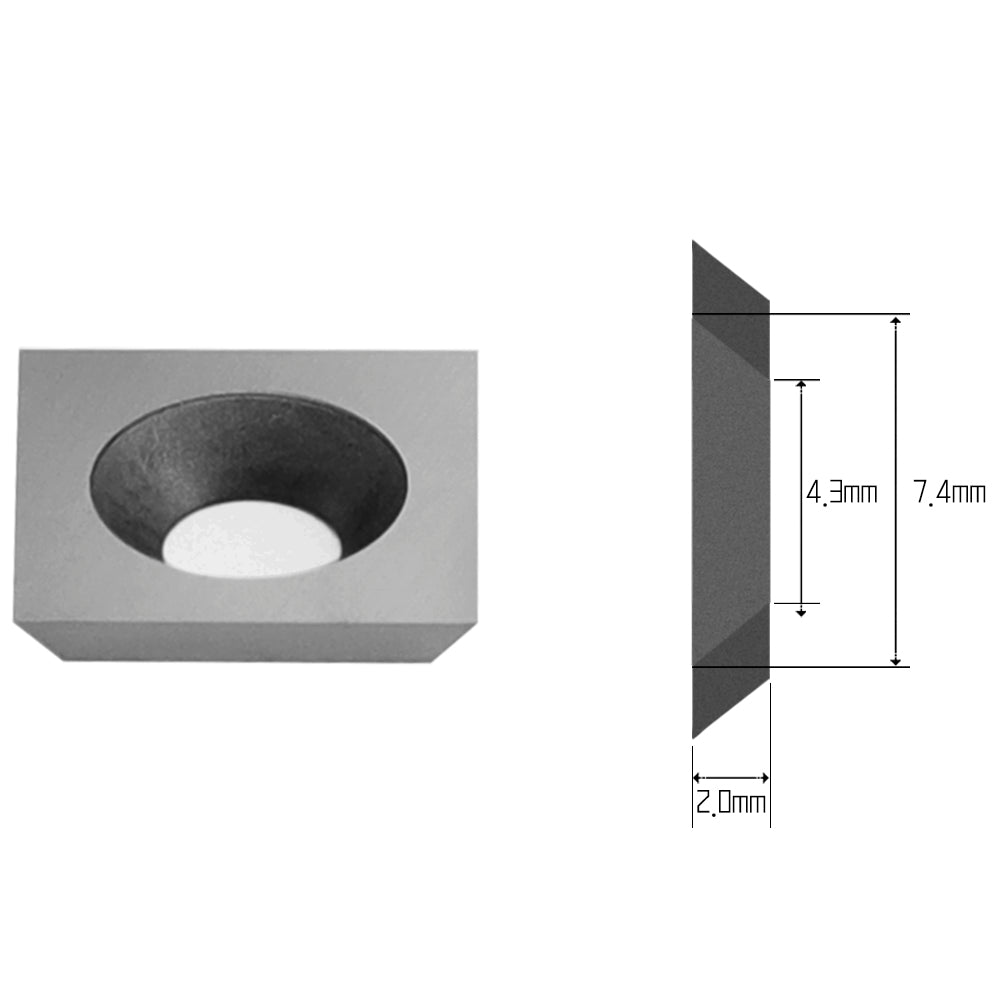 Square Carbide Inserts Blade 11 x 11 x 2 mm-30° for Wood Turning  Rougher Tools