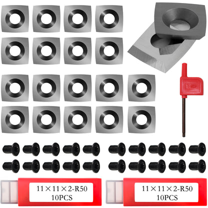 20 pieces 11x11x2.0mm-R50 square carbide inserts