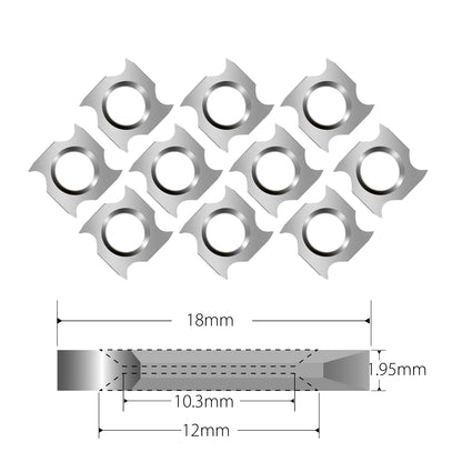 Tungsten Carbide Inserts Blade 18x18x1.95mm Woodworking Replacement Cutter for Grooving  Cutterhead