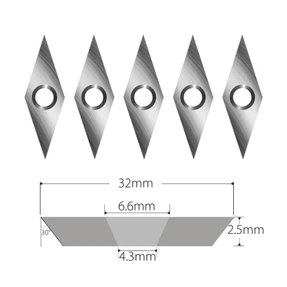 Woodturning Diamond VEMN160202 Tungsten Carbide Insert Knife Replacement Cutter for Detailer Wood Turning Tools