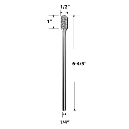 SC-5L6 Long Shank Tungsten Carbide Burr 1/4 inch ( 6.35 mm) Shank Diameter Rotary Burr File