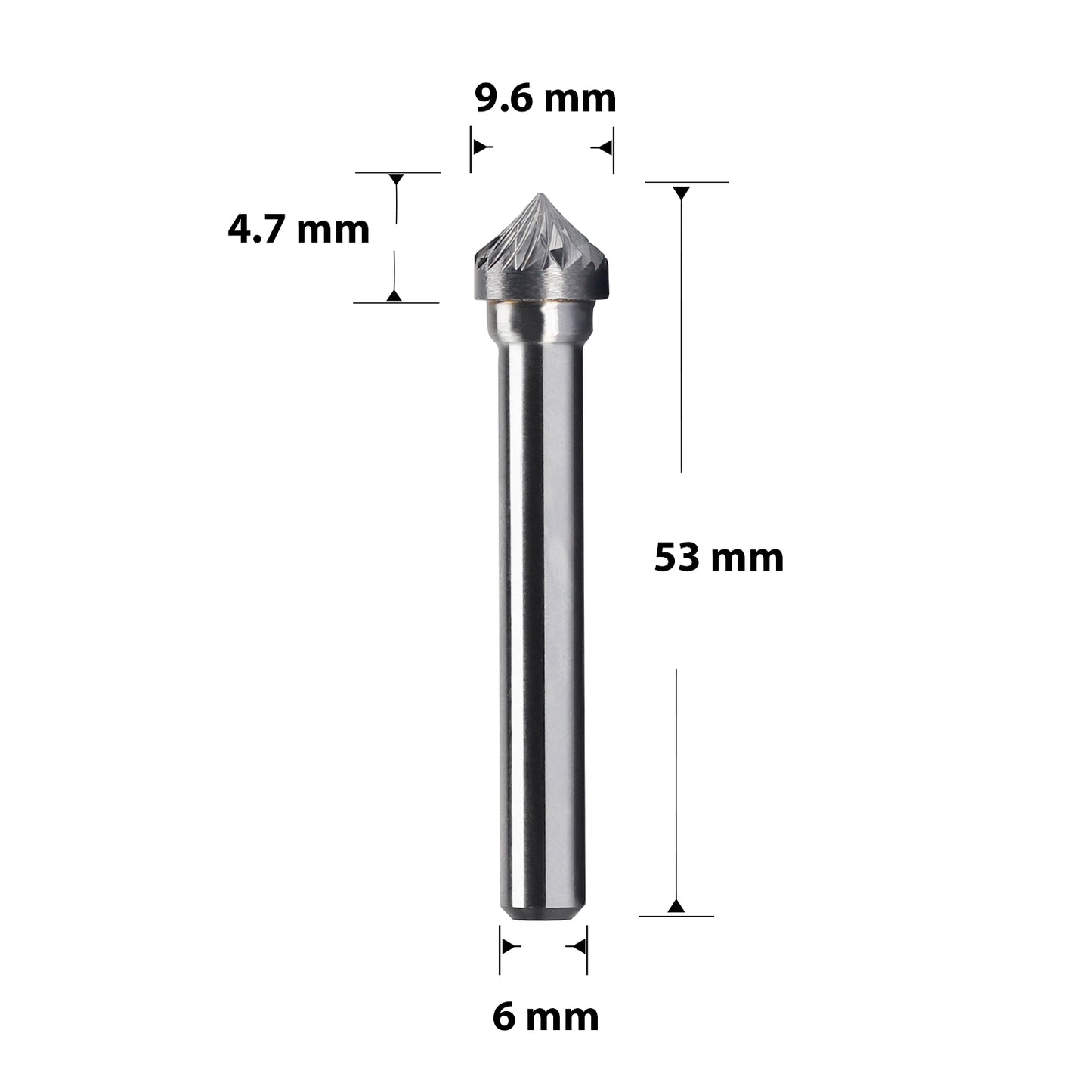 SK-3 Tungsten Carbide Burr 90° Countersink 1/4 inch ( 6.35 mm) Shank Diameter Rotary Burr File
