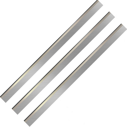 13" Inch TCT HSS Planer Industrial Replacement Knives Resharpenable Cutters Jointer Blades Power Tool Parts for Woodworking Thickness Planer, 3Pcs, 330x20x3mm