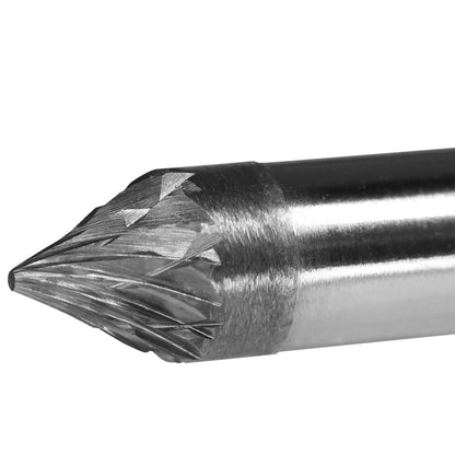 SJ-1 Tungsten Carbide Burr 60° Countersink 1/4 inch ( 6.35 mm) Shank Diameter Rotary Burr File