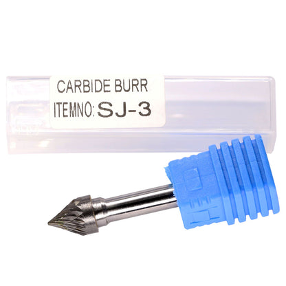SJ-3 Tungsten Carbide Burr 60° Countersink 1/4 inch ( 6.35 mm) Shank Rotary Burr File