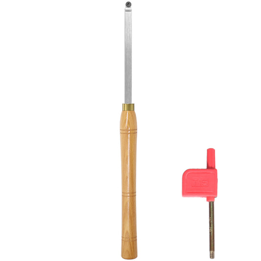 Woodturning  Finisher Ci5 8.9mm Round Carbide Insert Blade Carbide Tipped Turning Lathe Chisel Tool with Solid Wooden Handle 500mm