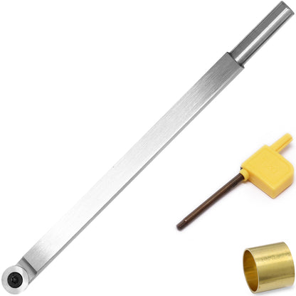Woodturning Tool Finisher Carbide Tipped Lathe Chisel Tool Bar with 18mm Round Carbide Insert Blade for Wood DIY